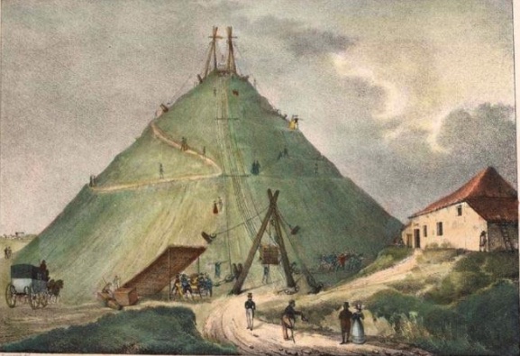 Butte du Lion à l'époque de sa construction